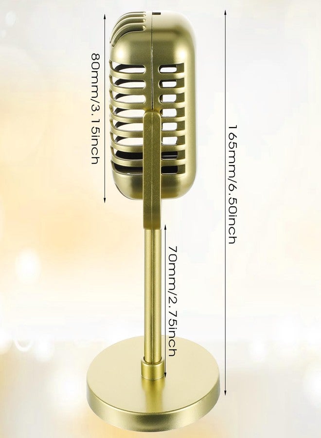 Wanmu 6 Pack Microphone Prop, Plastic Fake Microphone Toy Simulate Speech Practice Prop Vintage Retro Microphones Props Model for Karaoke, Halloween Props, Stage Costume Favors, Birthday Party (Not True) - Image 2
